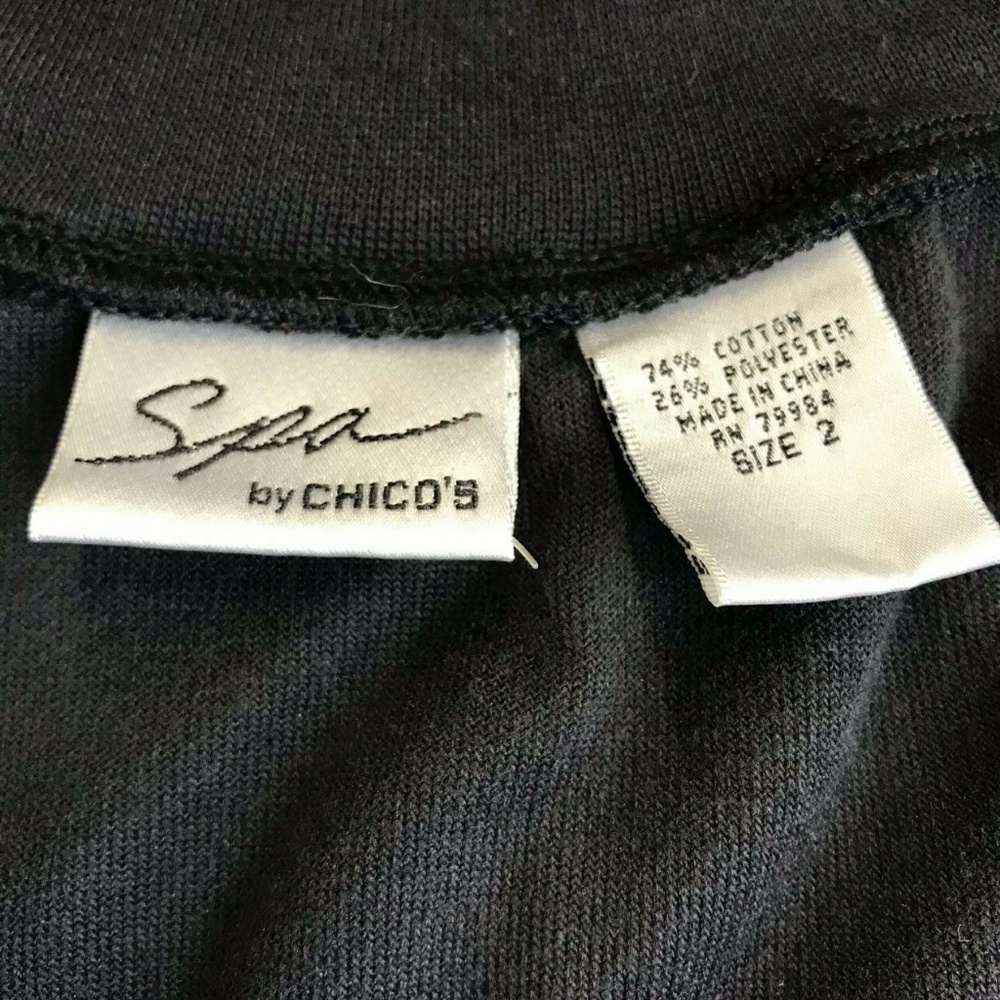 Spa By Chico's Long Sleeve Tunic Top Size 2/Large - Picture 6 of 7